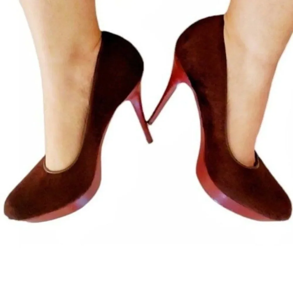 Donald J Pliner Heels Pumps Platform Leather Stilettos Red Women's WOMAN'S 9 ½